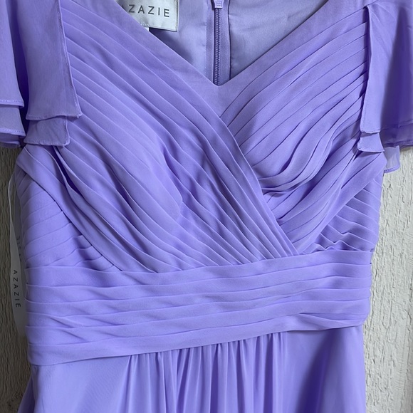 AZAZIE lavender bridesmaids dress, size A10. 100% polyester material. - Picture 4 of 6
